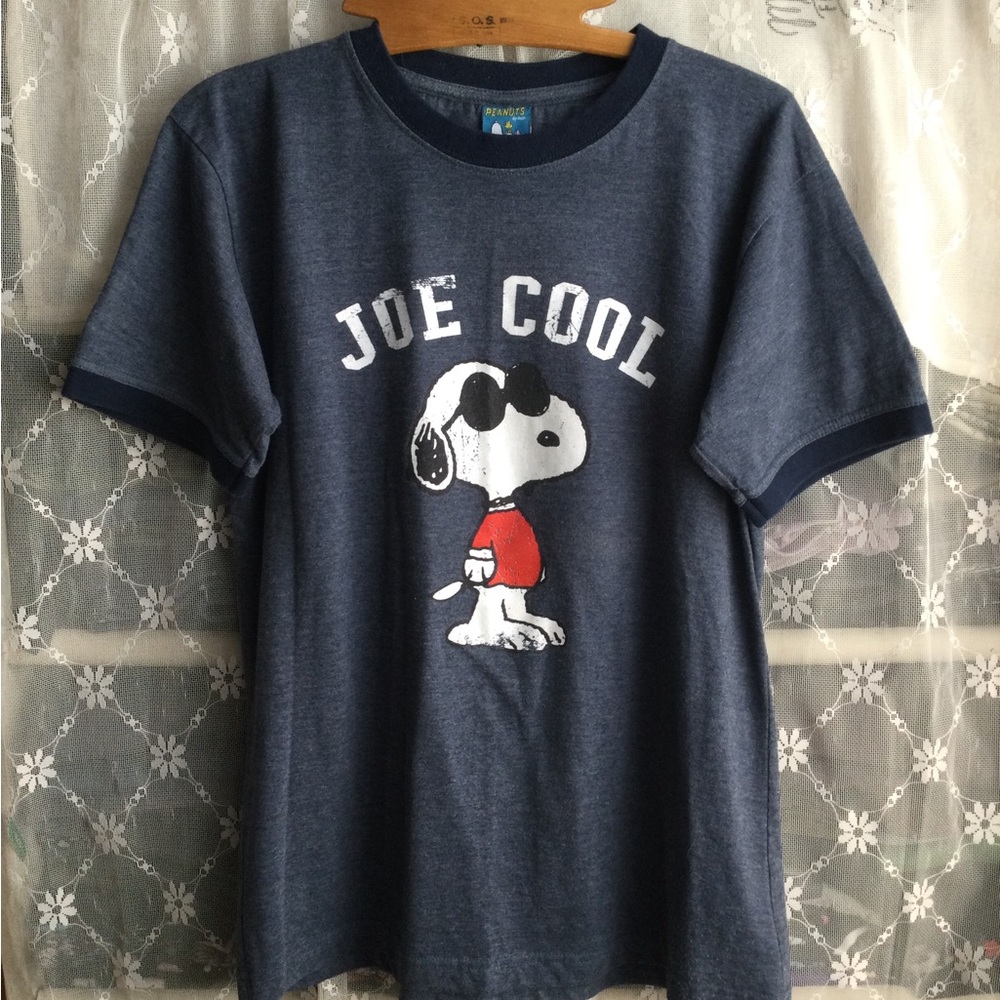 Vintage Joe Cool Snoopy Graphic Ringer Tee - Unisex small